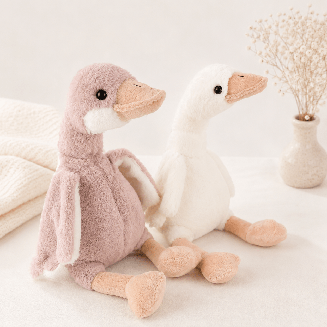 Goose Gift Set | Organic Baby Blanket & Goose Plush Toy - Wrap With Love
