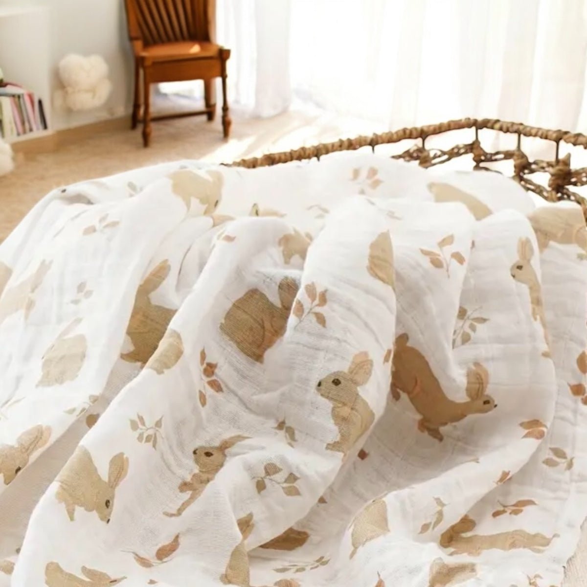 Muslin Baby Blanket | Soft & Breathable Cotton Swaddle - Wrap With Love
