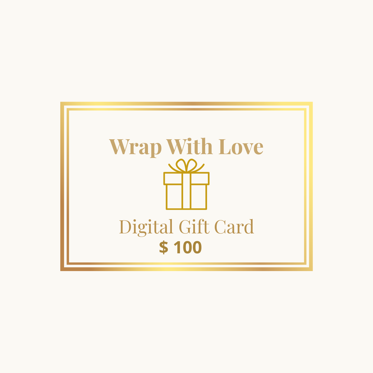 Wrap With Love $100 gift card= digital card for hampers and gift boxes Australia