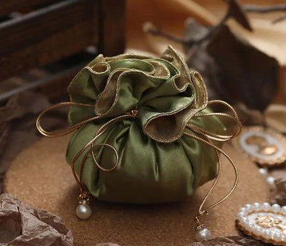 Luxury Satin Drawstring Gift Pouch- Perfect for weddings & Events