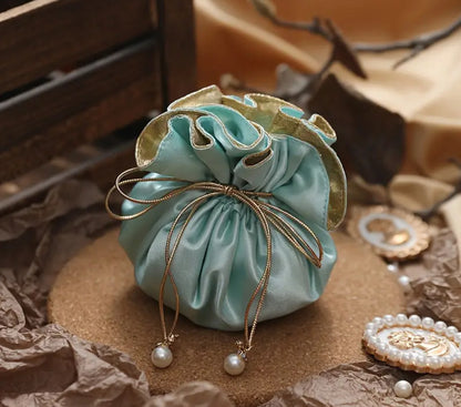 Luxury Satin Drawstring Gift Pouch- Perfect for weddings & Events