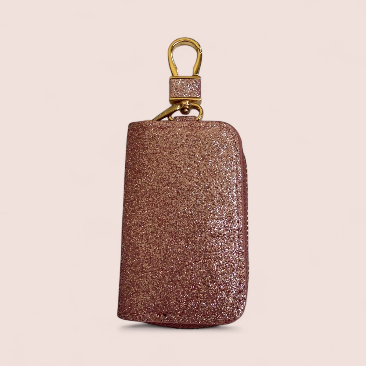 ✨ Glitter Car Key Holder with Zipper & Gold Clip ✨