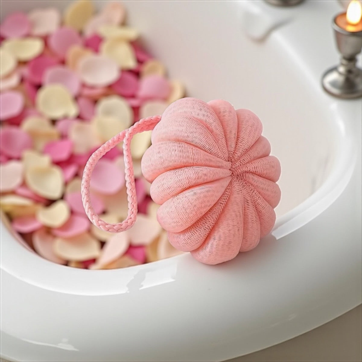 🌸 Soft Shower Body Puff- Gentle exfoliating Bath Sponge