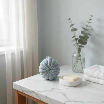 Soft Shower Body Puff- Gentle exfoliating Bath Sponge