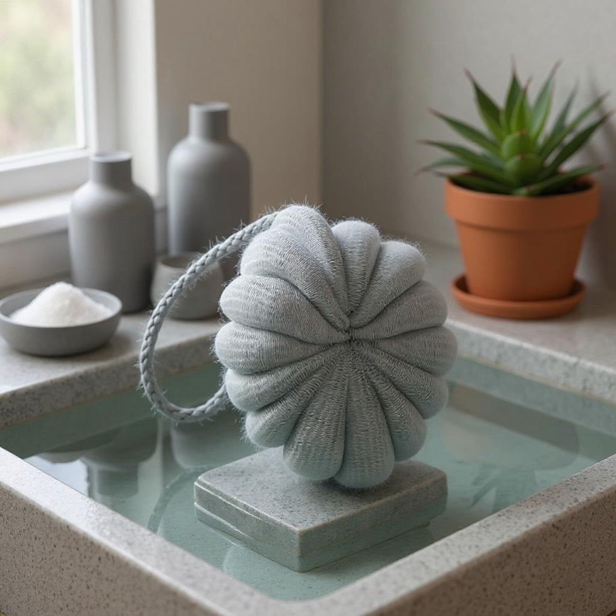 🌸 Soft Shower Body Puff- Gentle exfoliating Bath Sponge