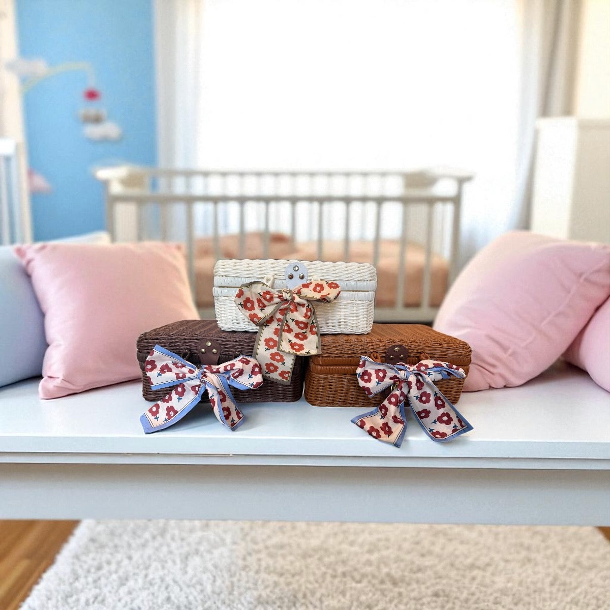 👶 Baby Wicker Suitcase Hamper