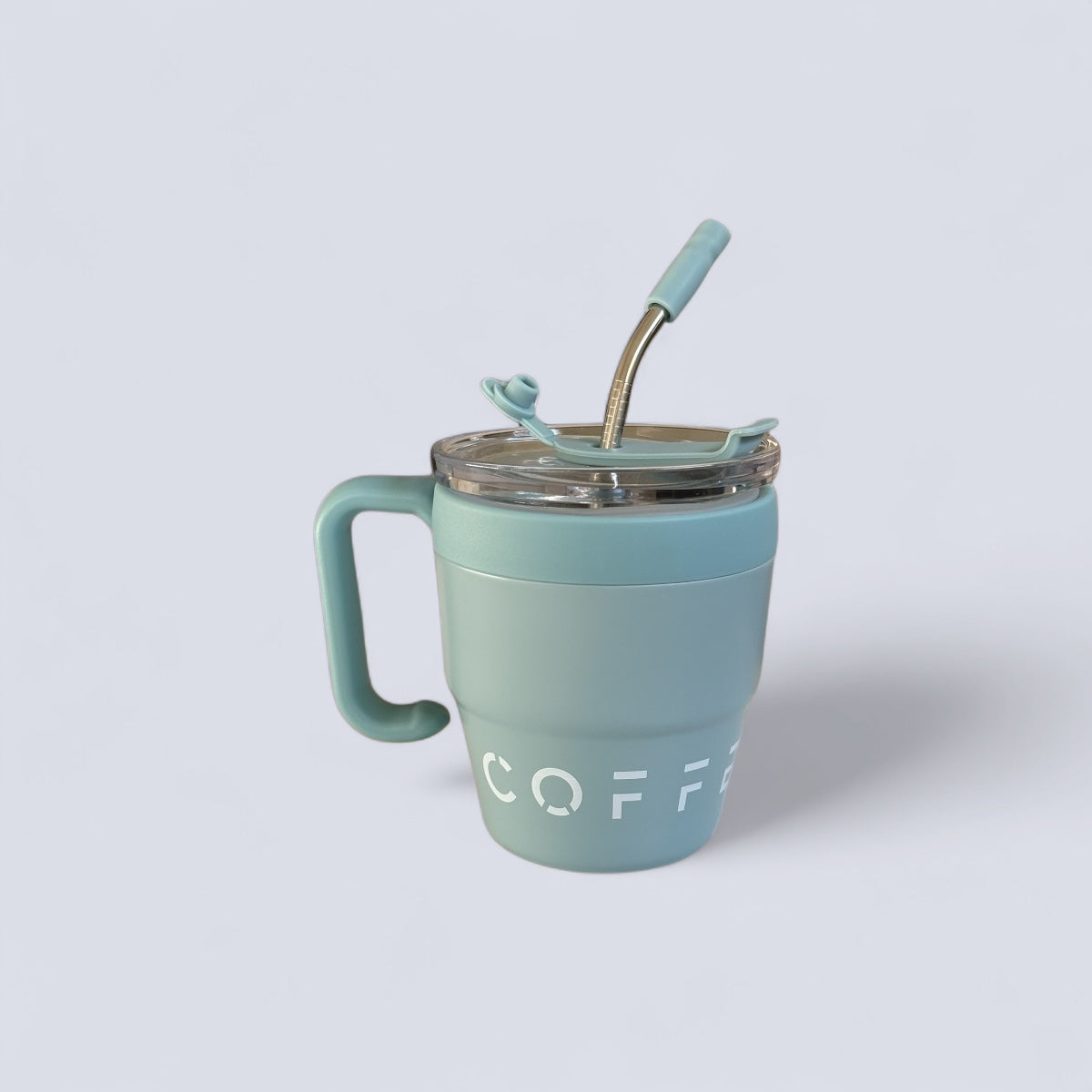 🌈 Reusable Mug with Straw – 480ml