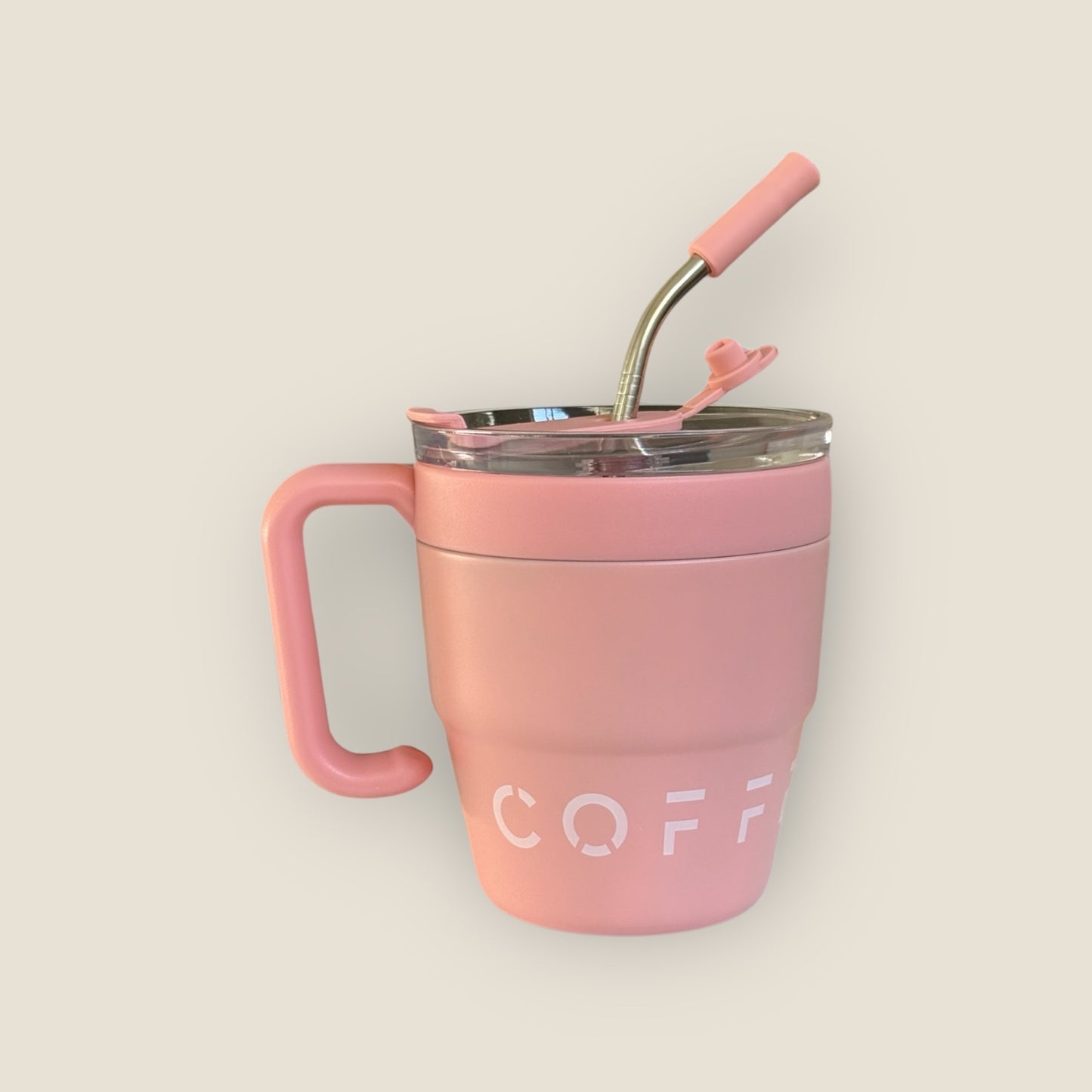 🌈 Reusable Mug with Straw – 480ml