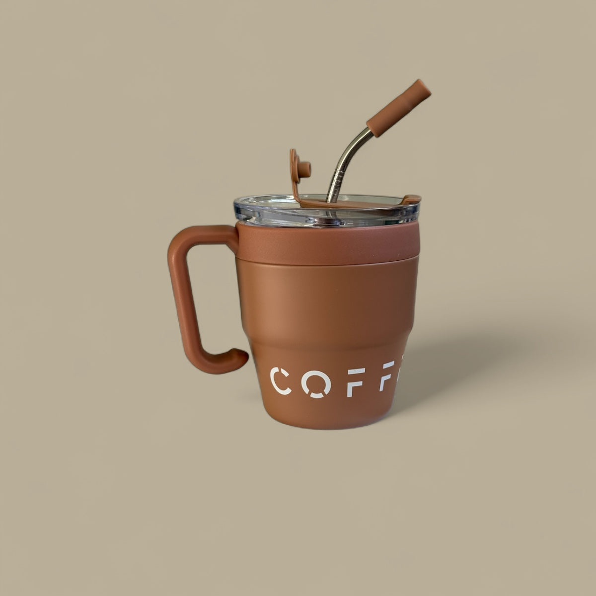 🌈 Reusable Mug with Straw – 480ml