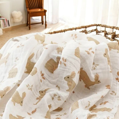 Muslin Baby Blanket- Soft & Breathable Cotton Swaddle