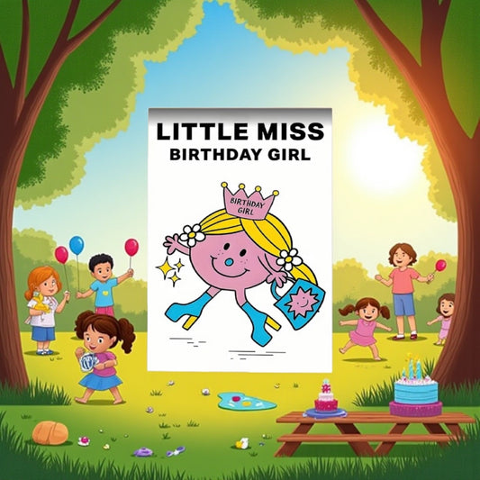 Little Miss birthday girl card with red envelope 
