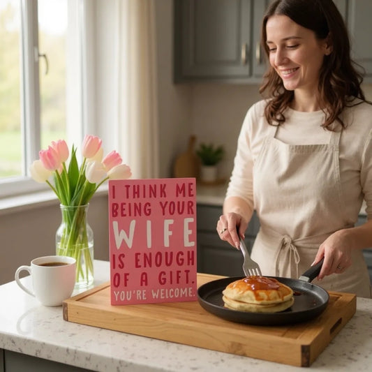 Funny wife card for husband- humorous wife message