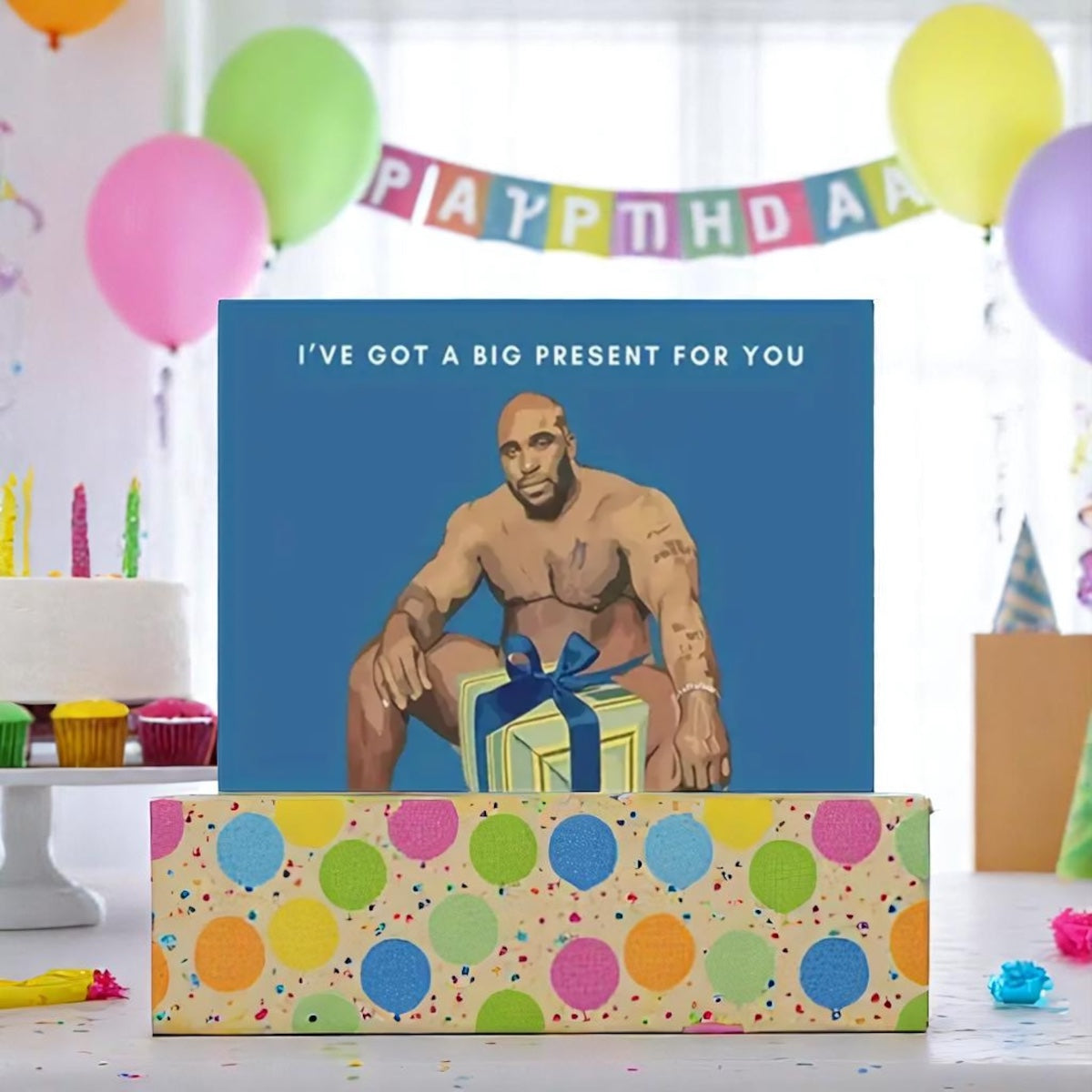 Big Present – Funny & Risqué Birthday Card – Wrap With Love
