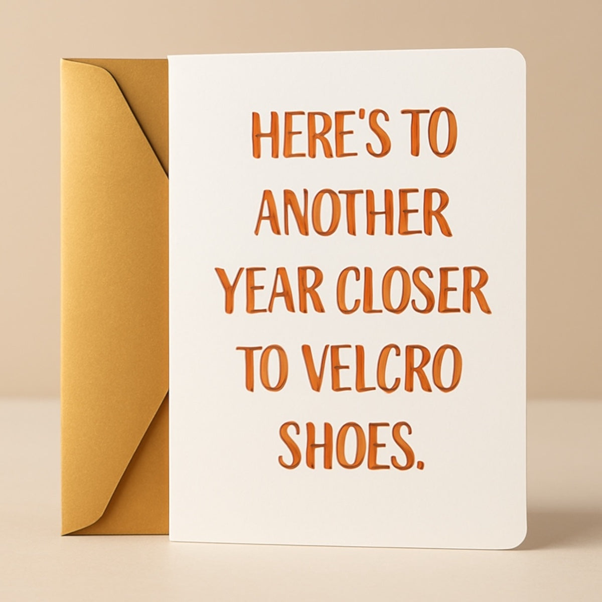 Velcro Shoes-Sarcastic Birthday Card