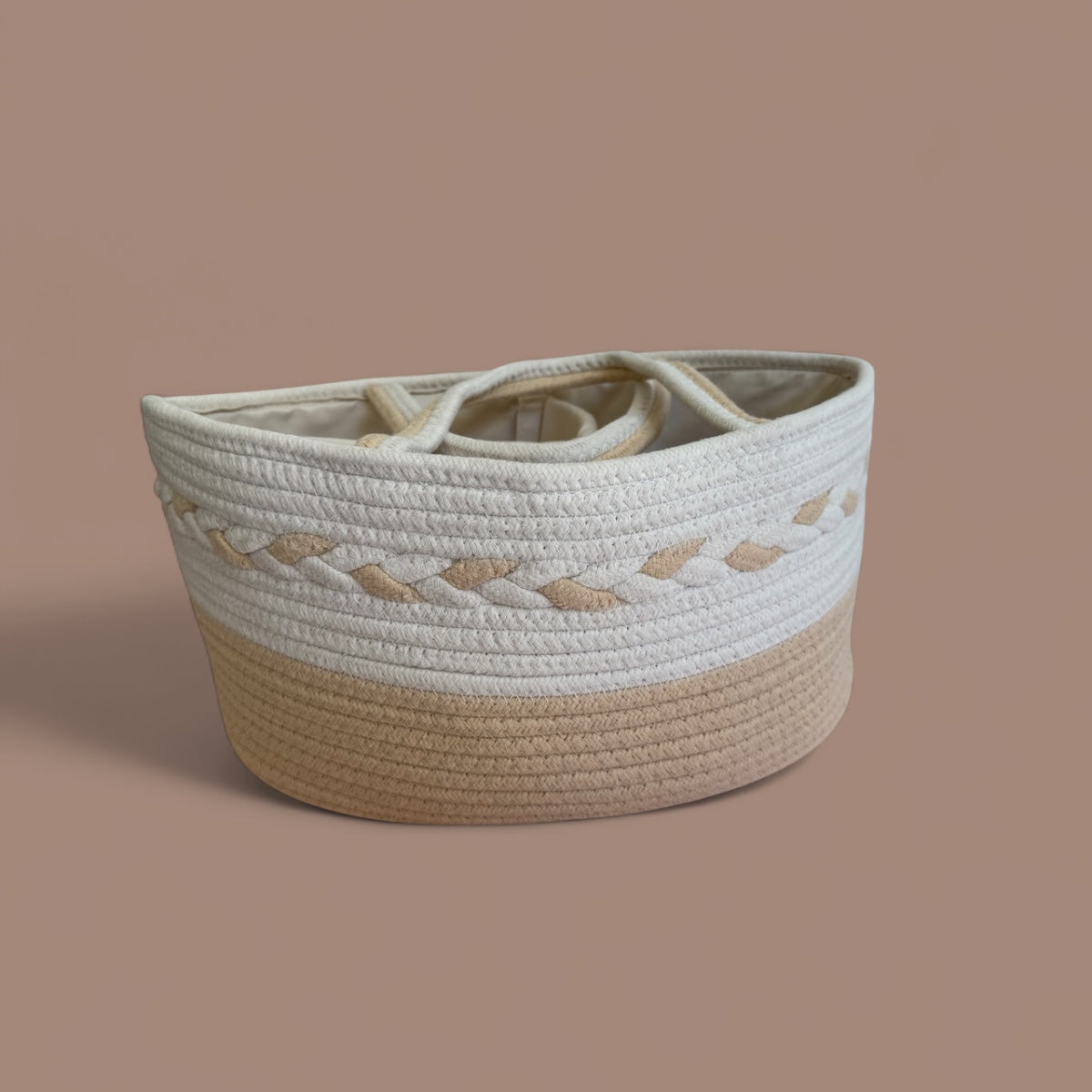 🧺✨ Boho Baby Storage Basket – Sweet & Practical Organizer