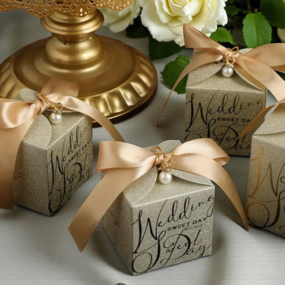 Romantic Wedding Favor Boxes- Sweet Treats or Mini Candles for Guests