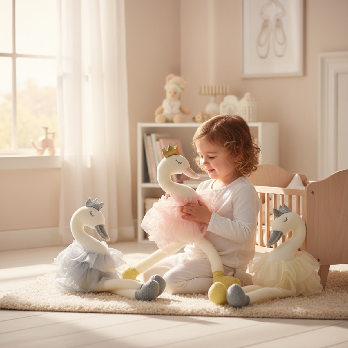 Princess Swan Plush – Soft Nursery Companion