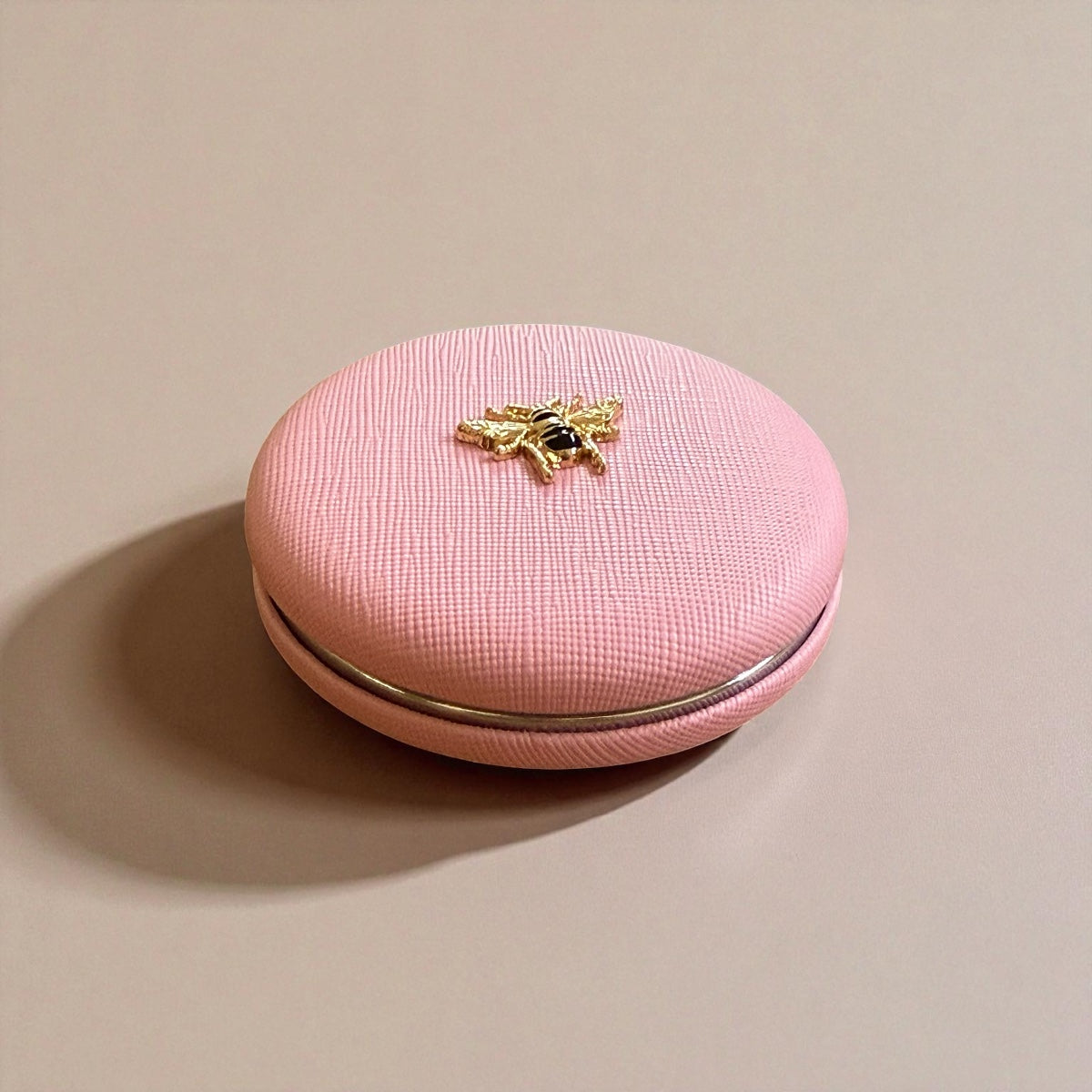 Perfect Dual-Sided Compact Mirror- 1x & 2x Magnification (Bee Emblem)