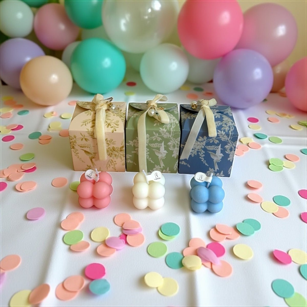 Baby Celebration Bubbles Candle Favours - Wrap With Love