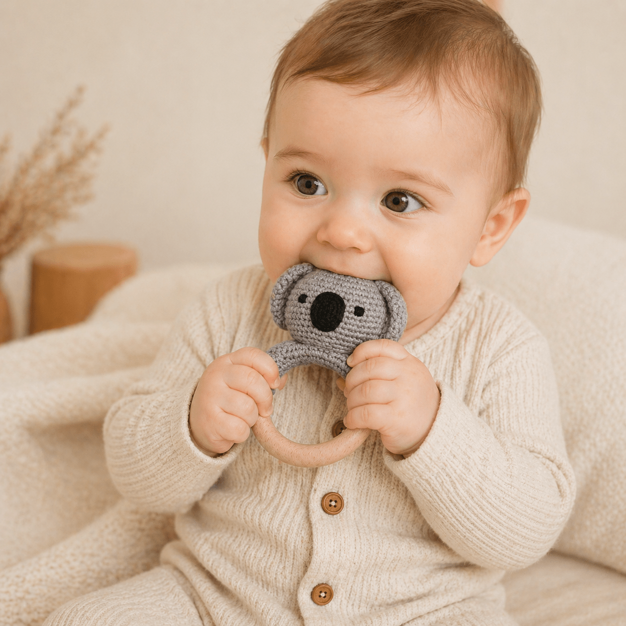 Crochet Animal Baby Rattles | Handmade, Soft & Natural - Wrap With Love