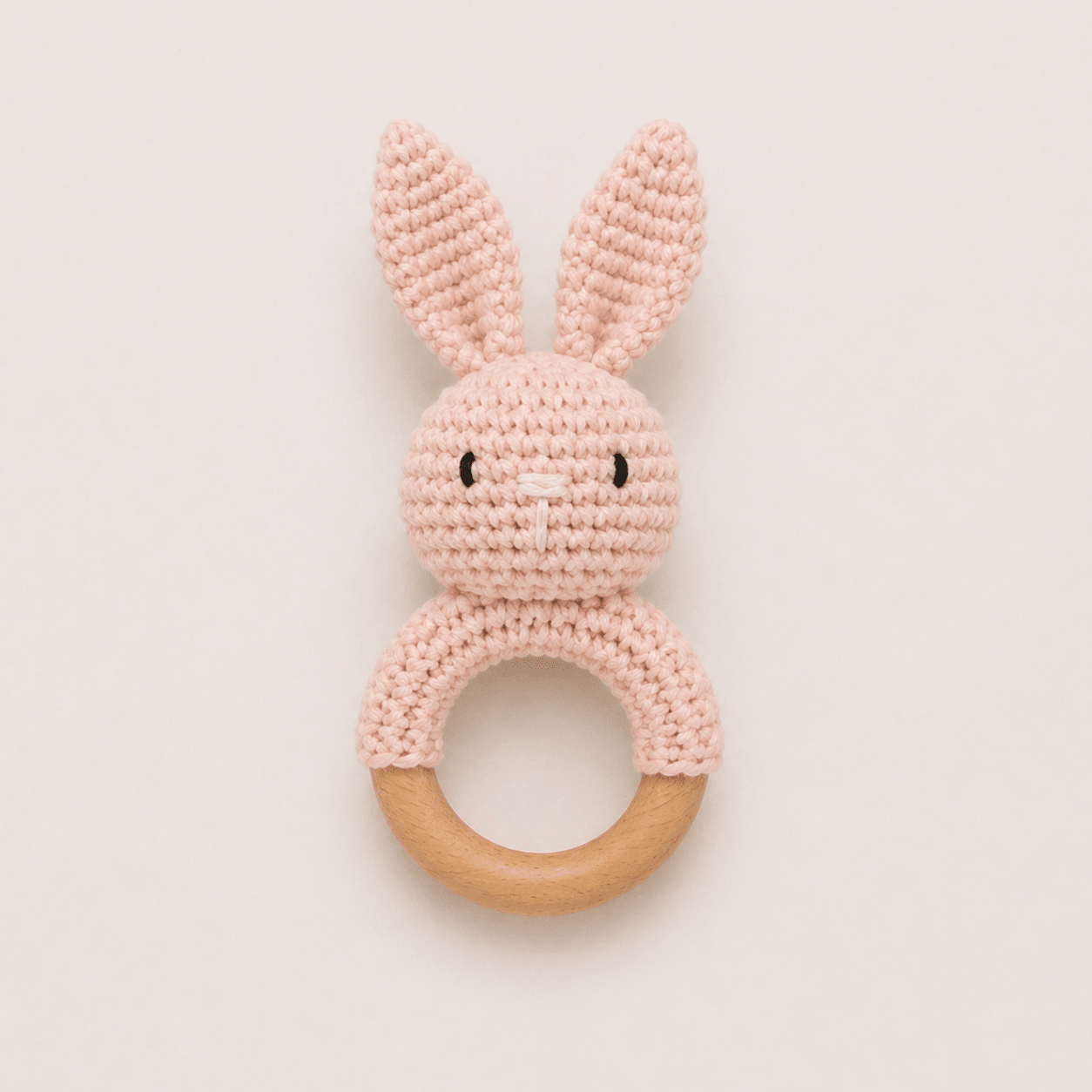 Crochet Bunny Rattle | Soft, Natural & Handmade - Wrap With Love