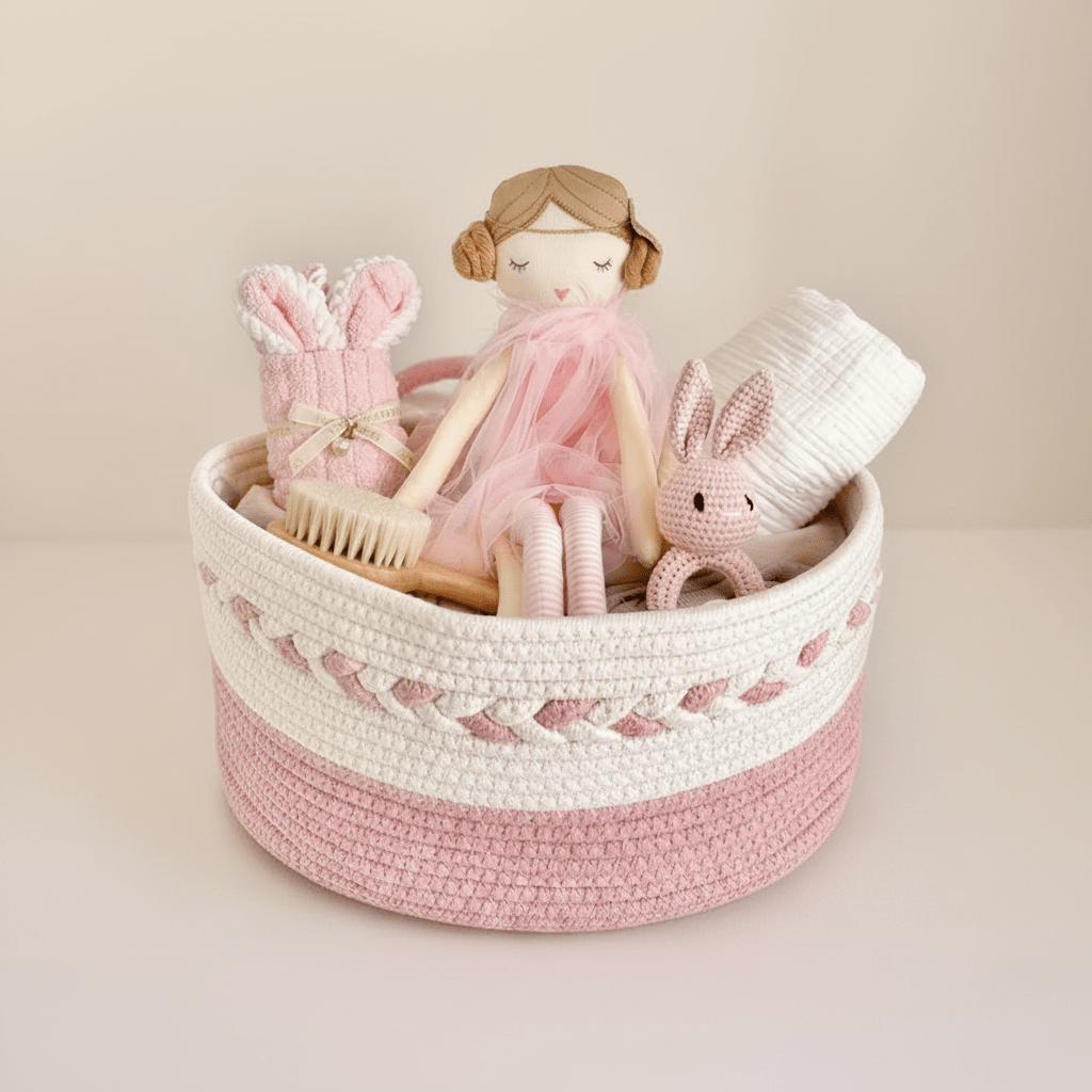 Doll Heirloom Basket | Soft Pink Edition - Wrap With Love