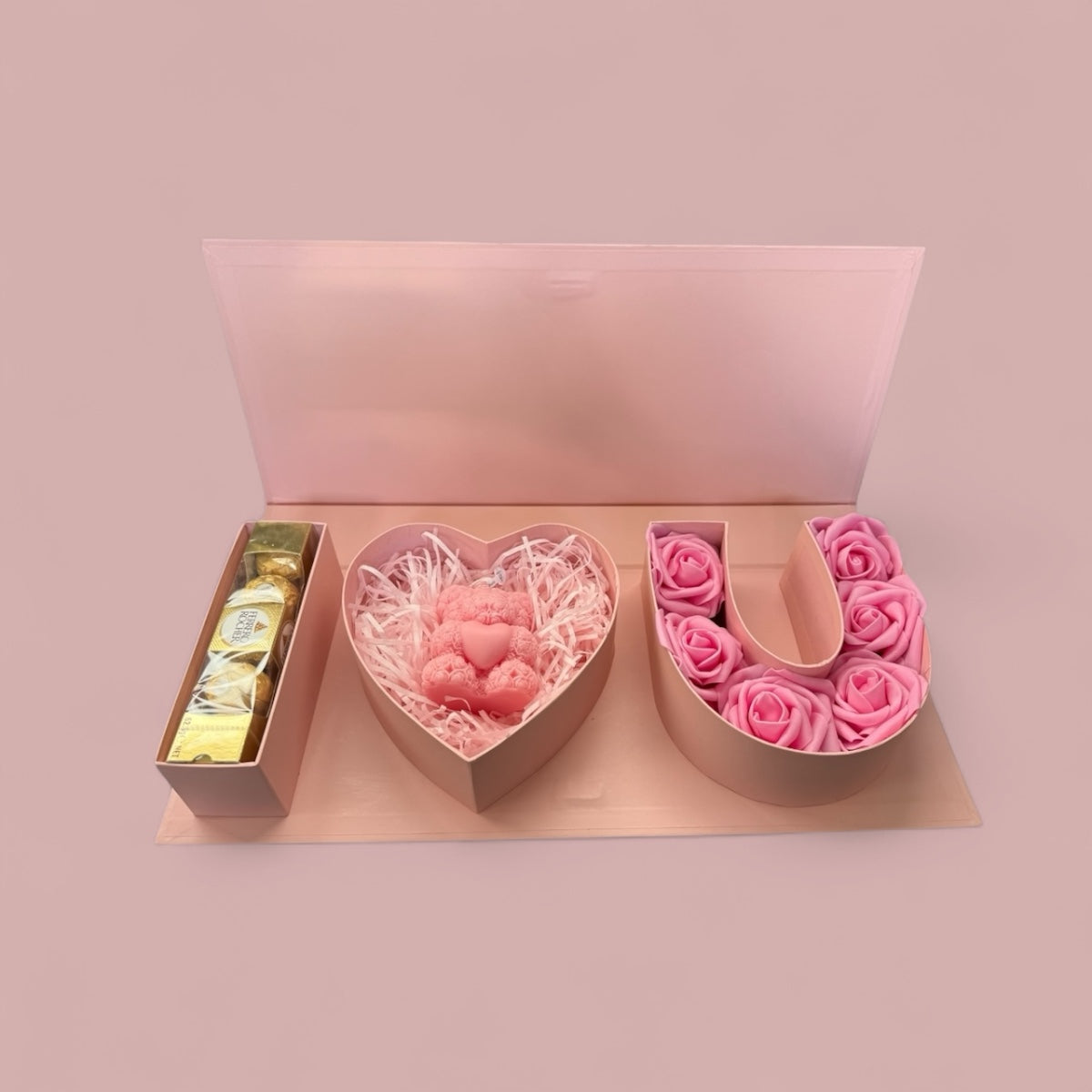 I Love You luxury gift box with rose candle and chocolates | Wrap With Love