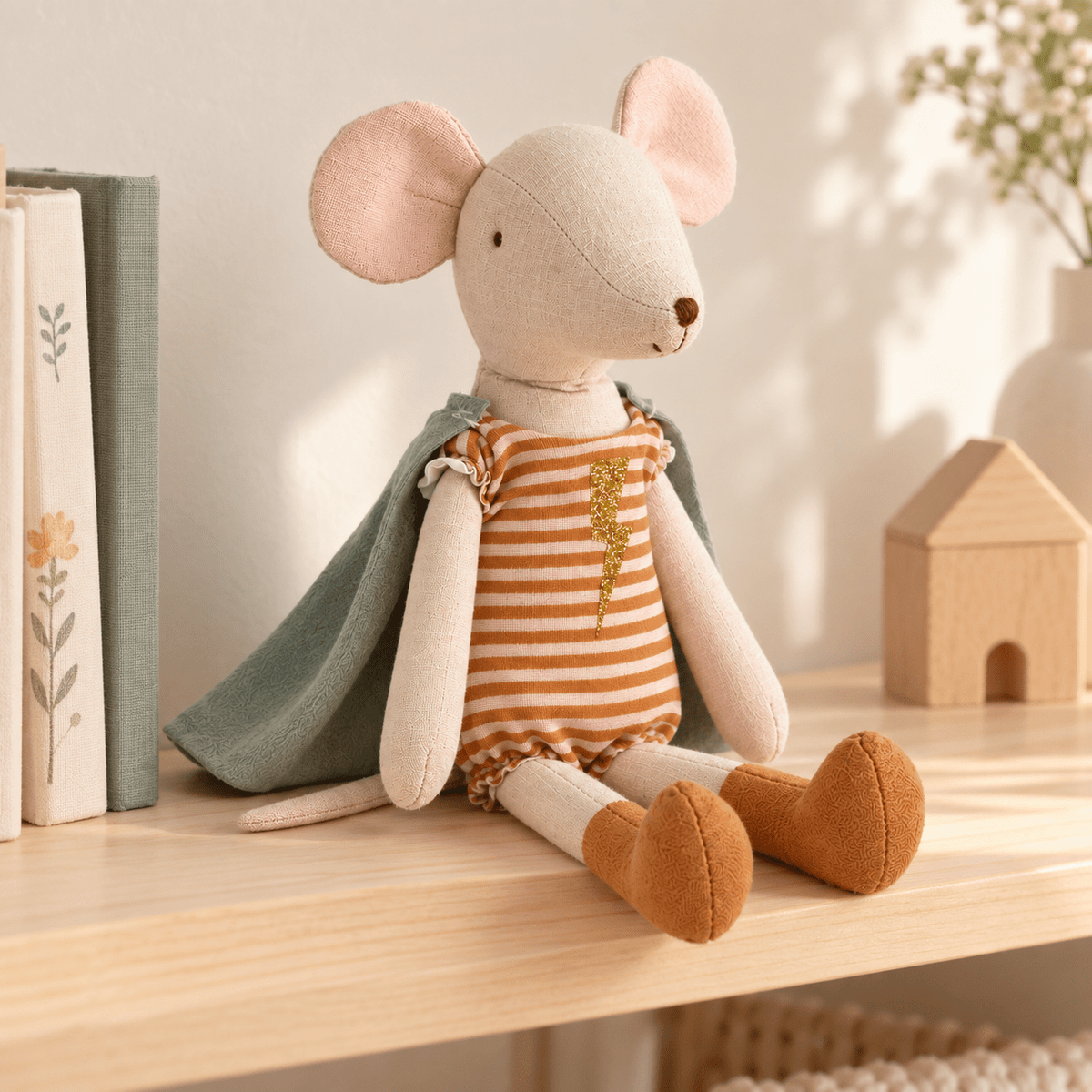 Jack the Superhero Mouse | Soft Toy with Cape - Wrap With Love