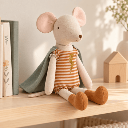Jack the Superhero Mouse | Soft Toy with Cape - Wrap With Love