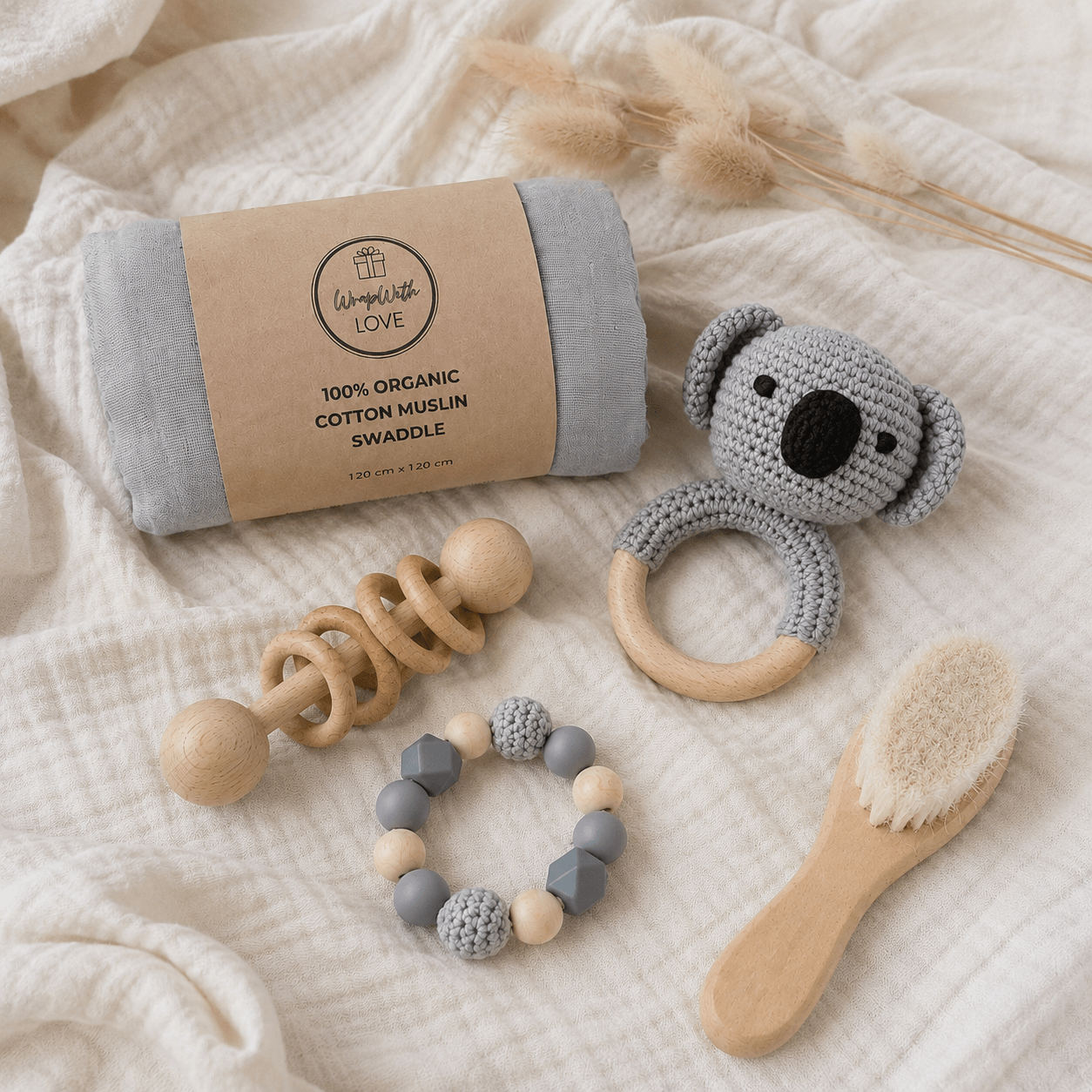 Koala Baby Gift Box | Organic Muslin Swaddle Gift Set - Wrap With Love