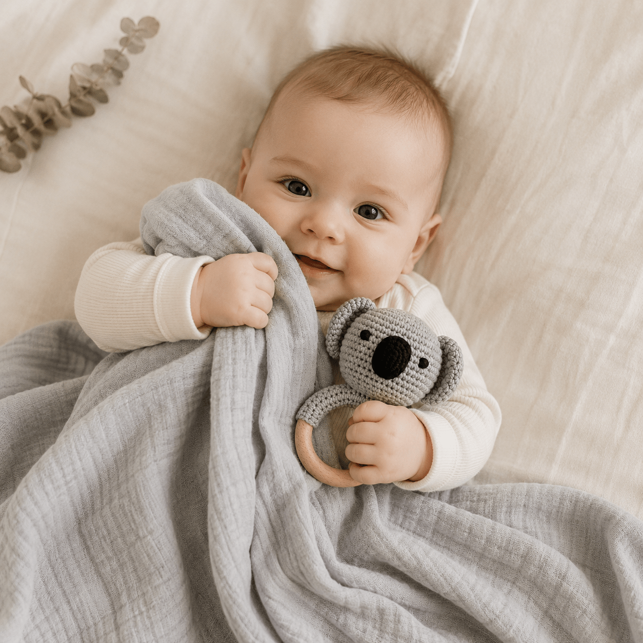 Koala Baby Gift Box | Organic Muslin Swaddle Gift Set - Wrap With Love