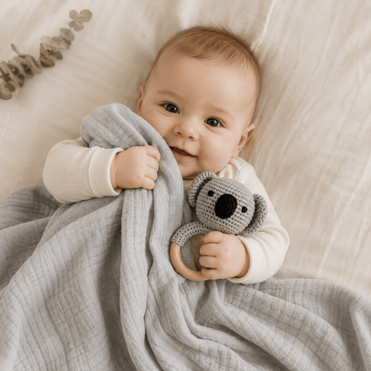 Koala Baby Gift Box | Organic Muslin Swaddle Gift Set - Wrap With Love