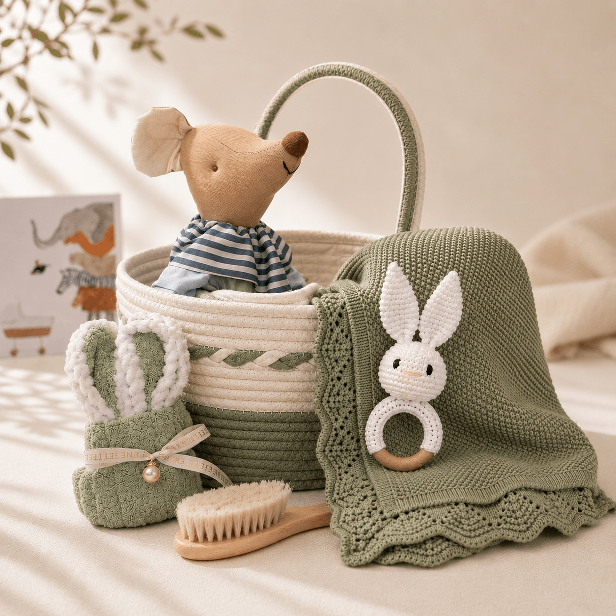 Mouse Heirloom Basket | Sage Edition - Wrap With Love
