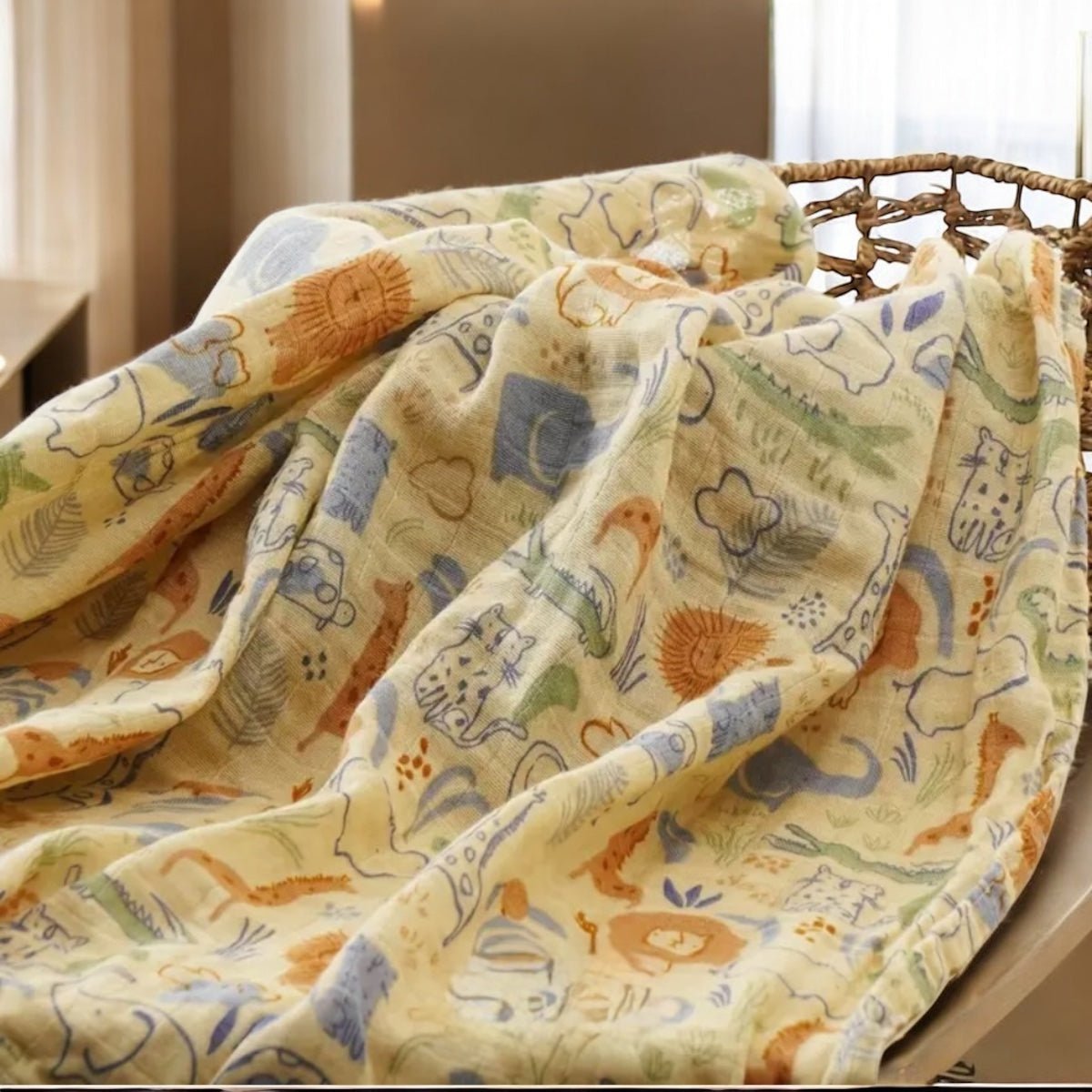Muslin Baby Blanket | Soft & Breathable Cotton Swaddle - Wrap With Love