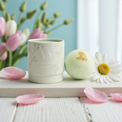 Rose geranium natural bath bomb | Wrap With Love