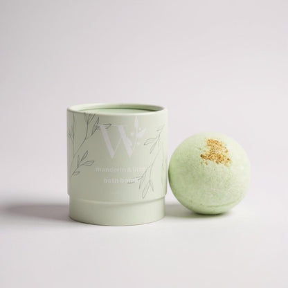 Mandarin and lime natural bath bomb | Wrap With Love