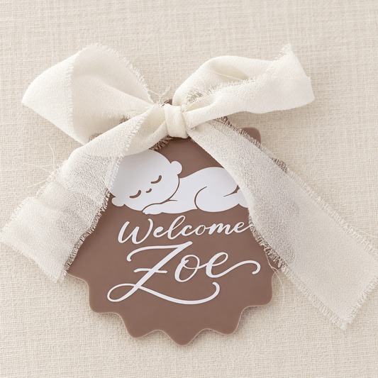 Personalised Baby Welcome Tag - Wrap With Love