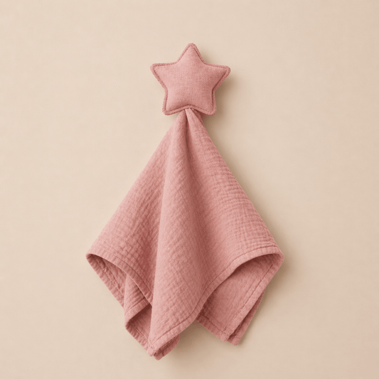 Star Muslin Baby Comforter | Soft, Lovey for Newborns - Wrap With Love