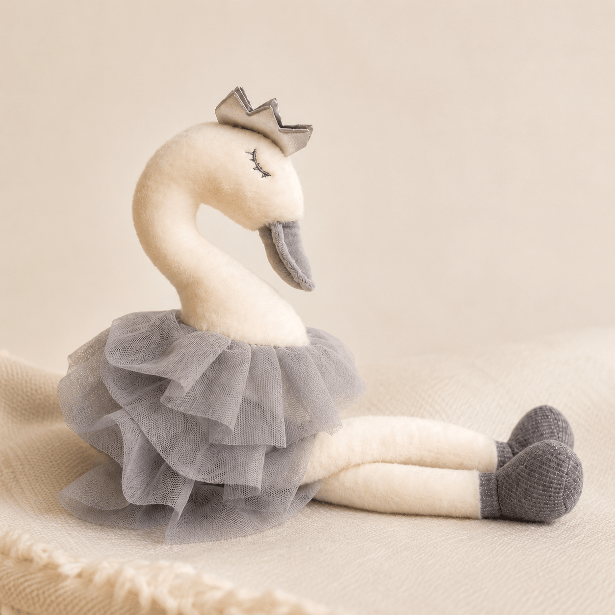 Swan Heirloom Baby Gift Basket | Dove Grey Edition - Wrap With Love