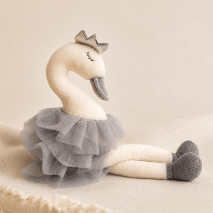 Swan Heirloom Baby Gift Basket | Dove Grey Edition - Wrap With Love