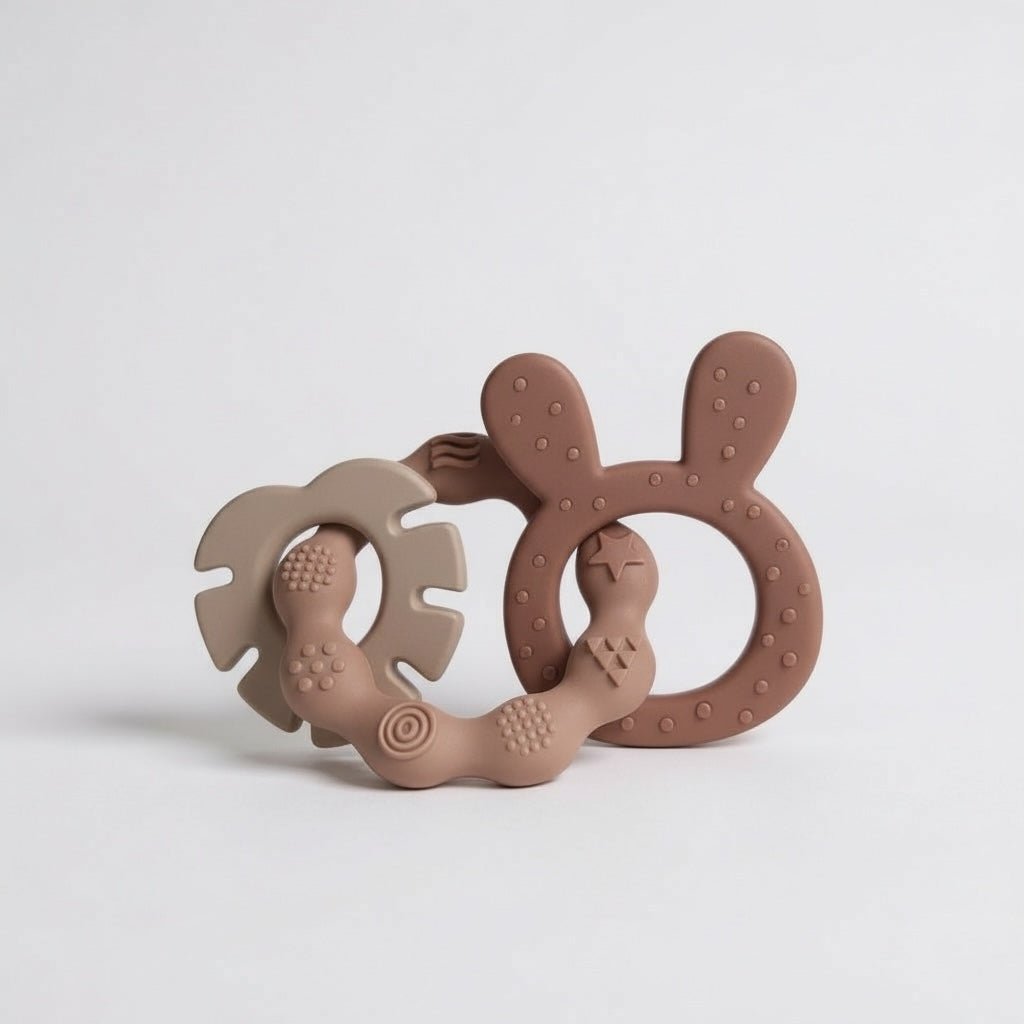 Textured Silicone Teether Trio - Wrap With Love