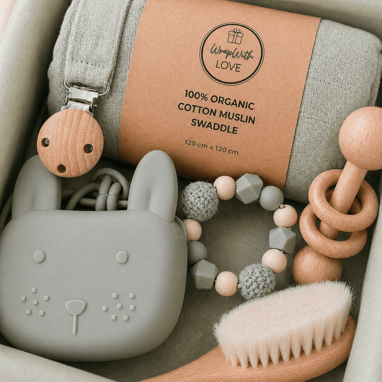 Welcome Baby Gift Box | Organic & Calm Essentials - Wrap With Love